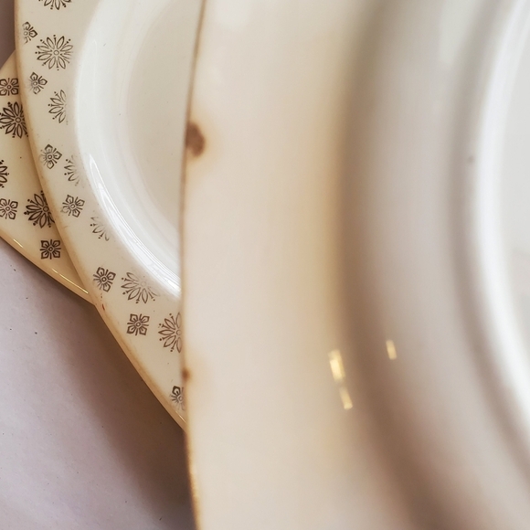 Vintage Tricorne by Salem. Dutch 22 carat gold. 4 lunch 1 appetizer plate. - Picture 9 of 14